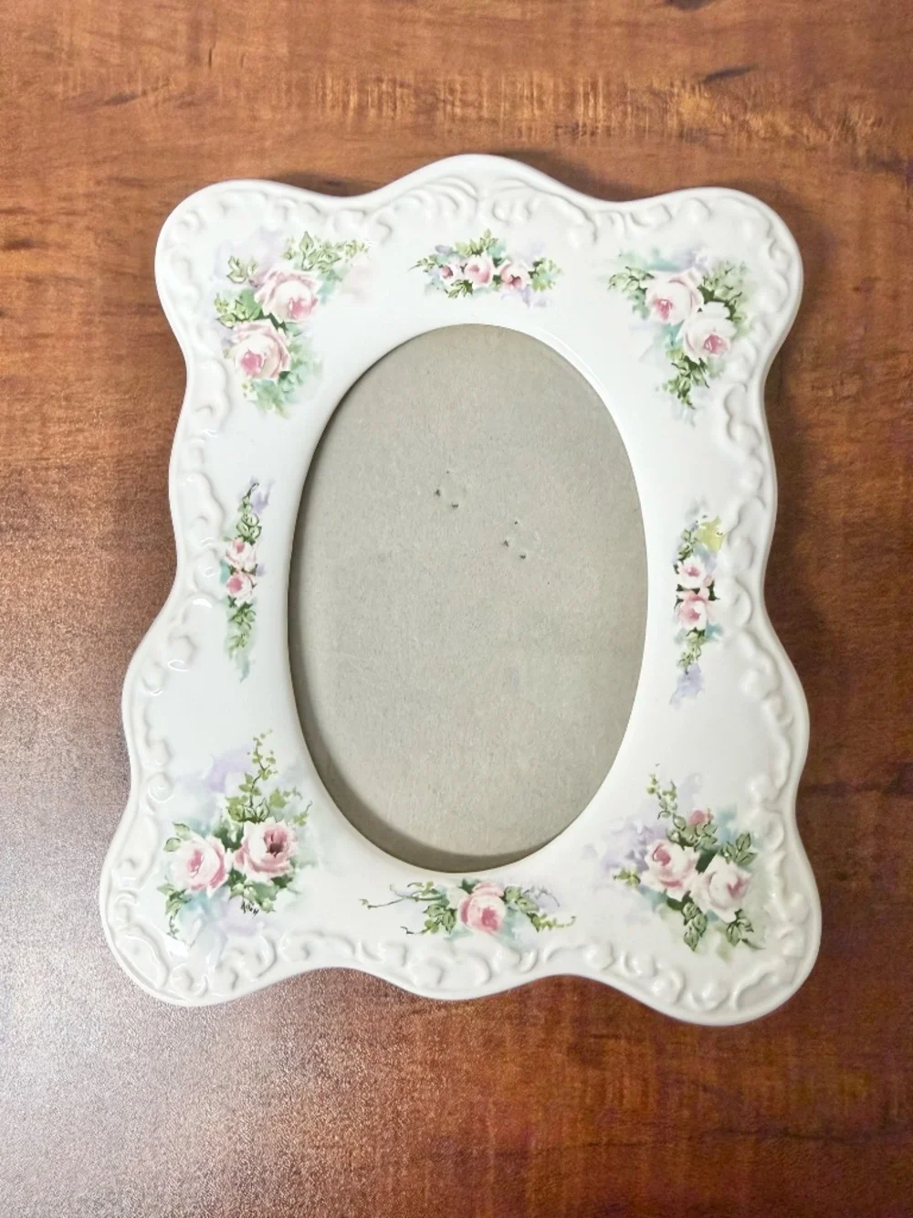 Vintage Terragrafics 1988 Floral Oval Frame